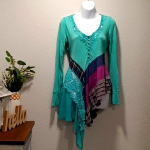 Free People We the free upcycled lace top